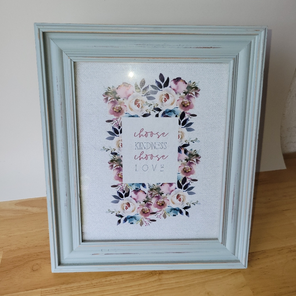 Picture Frame 8x10 Blue Grey Color Distressed